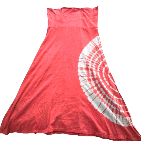 Legacies long cotton tie dye skirt Women's size large peach - Picture 3 of 5